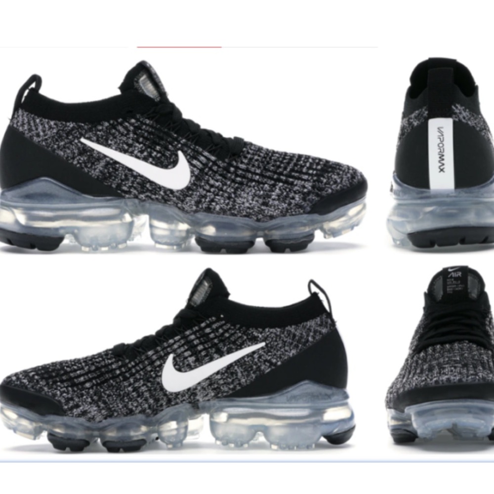 Nike VaporMax Flyknit 3.0 Oreo, size 6. NWT